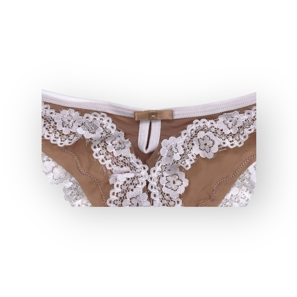 new Honeydew Intimates ❤︎︎ Emily Sheer Micro Lace Trim Thong Panty ❤︎︎ Suntan M - Picture 10 of 16